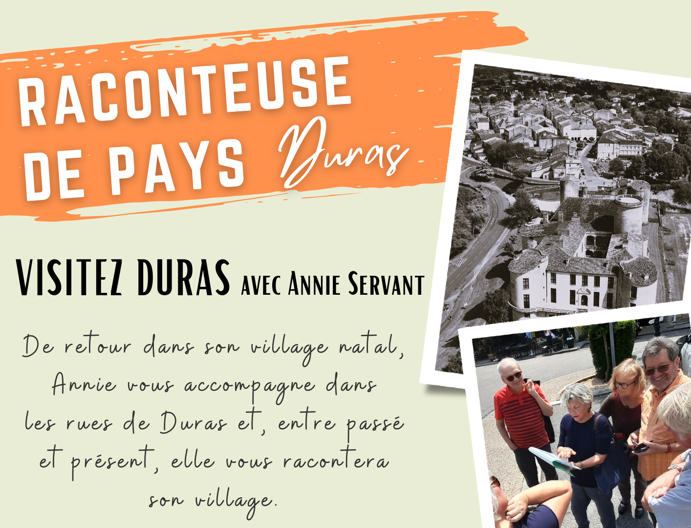 Visite guidée de Duras par Annie Servant, Raco ...