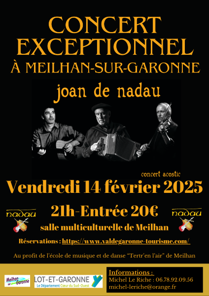 Concert exceptionnel JOAN DE NADAU - COMPLET