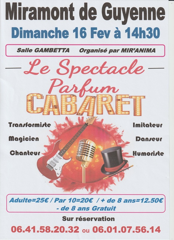 Spectacle de la troupe Parfum Cabaret