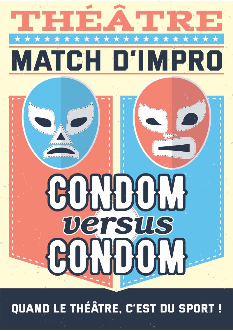 Théâtre match Impro Condom versus Condom