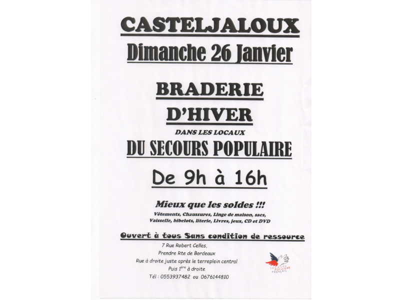 Braderie d'hiver du Secours Populaire