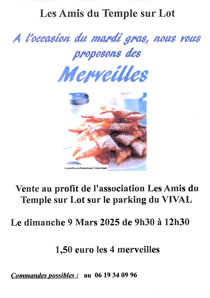 Vente de merveilles